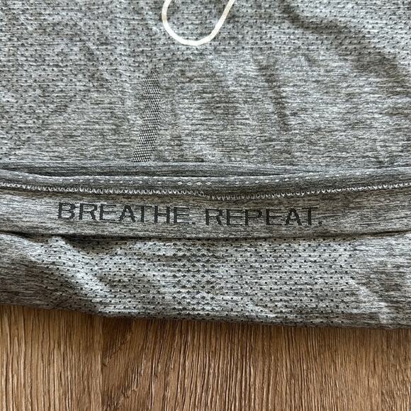 Lululemon X Peloton Swiftly Tech Crew Short Sleeve Shirt Slate & White Size 4 - Picture 4 of 6